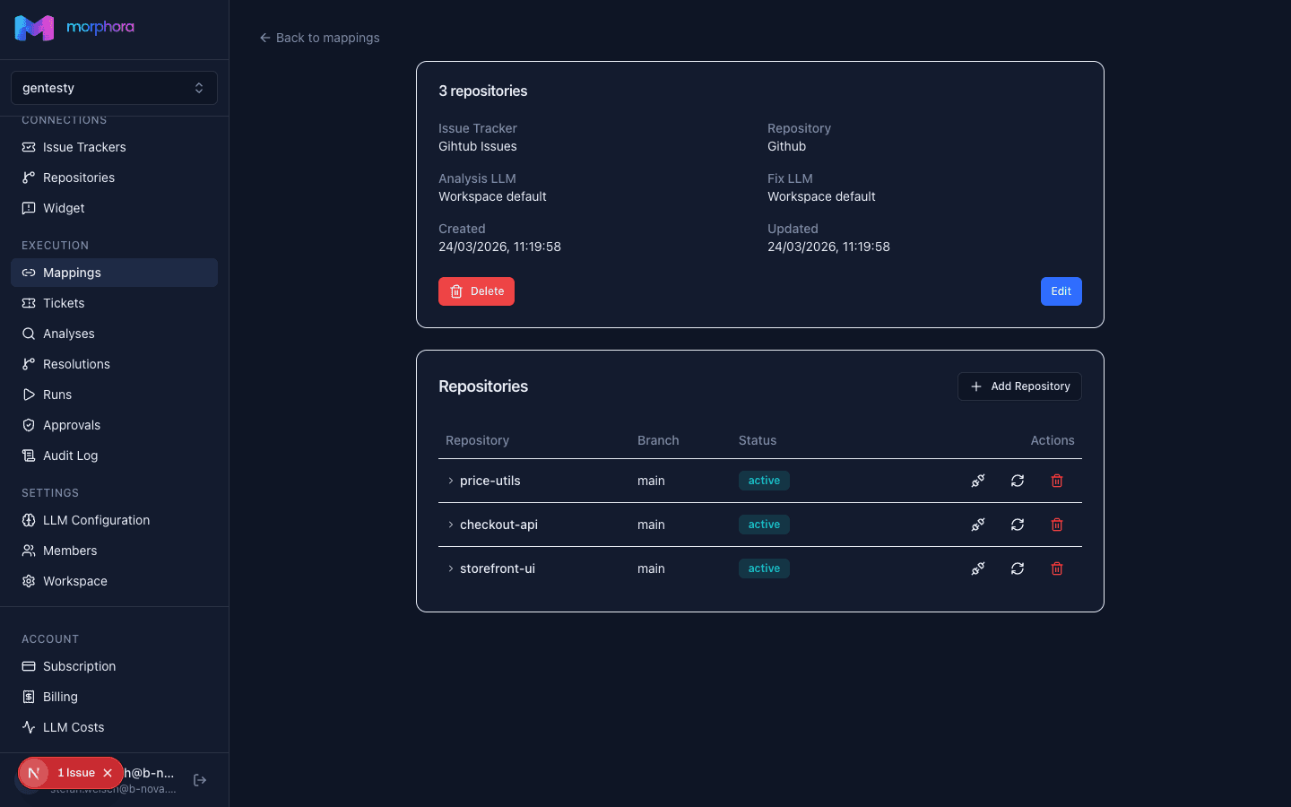 Your ticket system thinks this is one bug. Your codebase knows it's three.